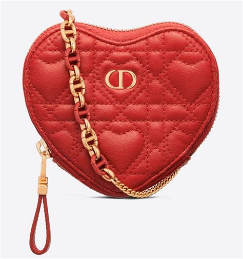 dior heart pouch with chain|dioramour caro heart pocket.